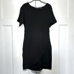 Bobeau black asymmetrical dress
* Size medium 
* Pin tucked and banded waist